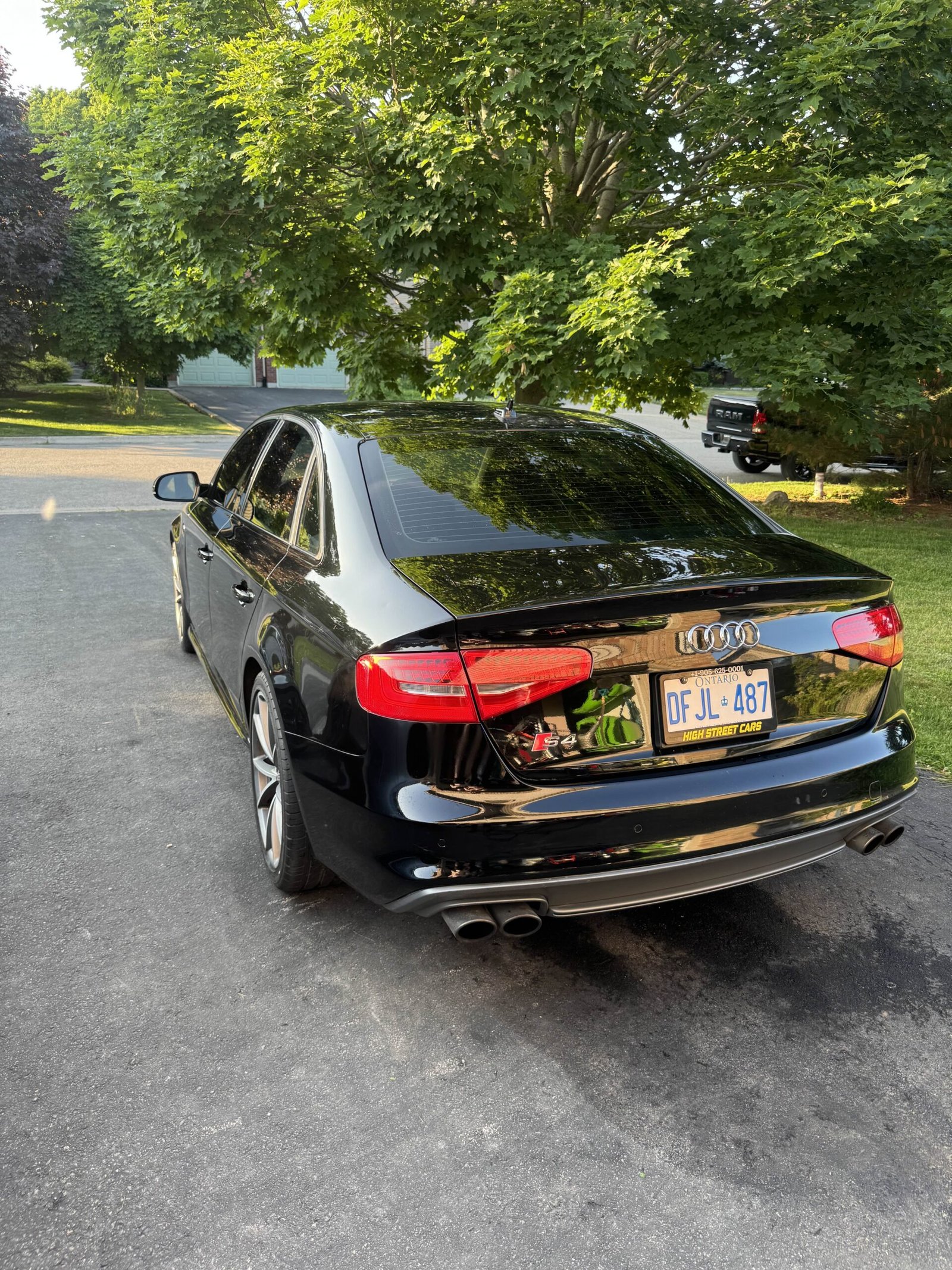 Audi S4 detailed rear left angle view