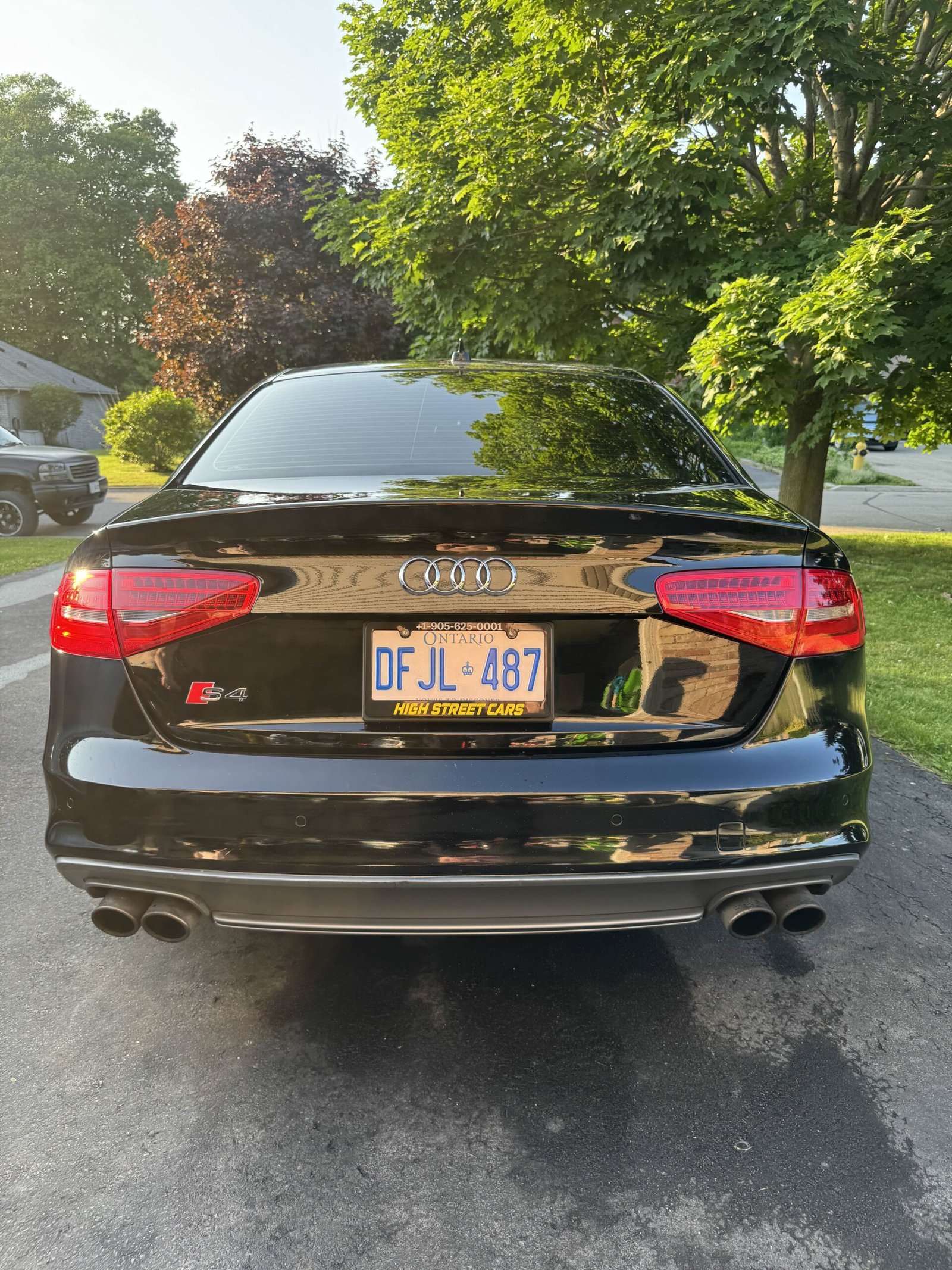 Clean Audi S4 rear after detailing
